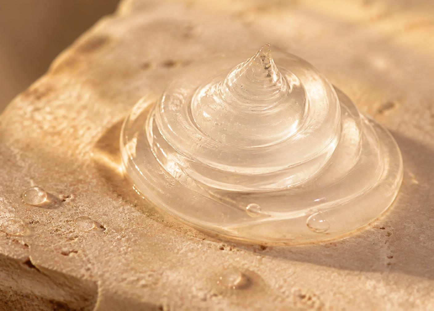 Heldere mousse textuur in close-up